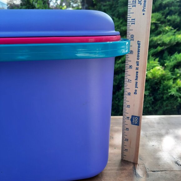 VTG Eagle Craftstor 20” Craft Bin Box Storage Purple Tray Lid 90s USA MADE - Picture 9 of 9